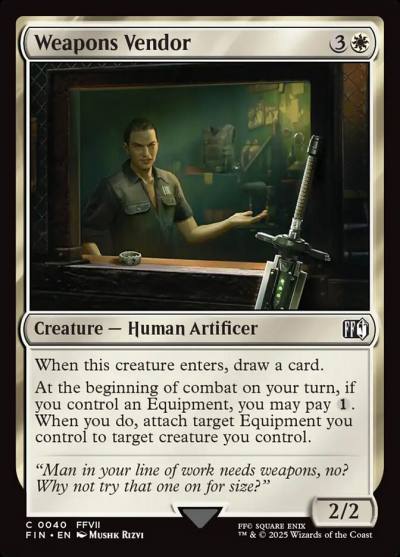Weapons Vendor FIN-40 Final Fantasy Magic card