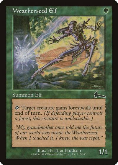 Weatherseed Elf 115 Urza's Legacy Magic card