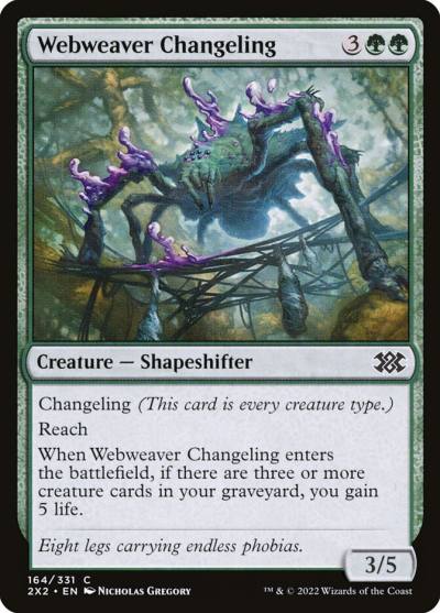 Webweaver Changeling 2X2-164 Double Masters 2022 Magic card