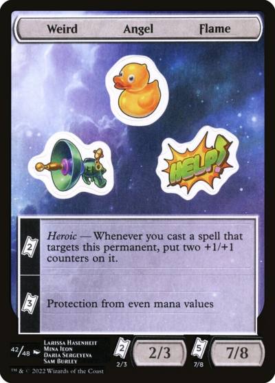 Weird Angel Flame SUNF-42 Unfinity Sticker Sheets Magic card