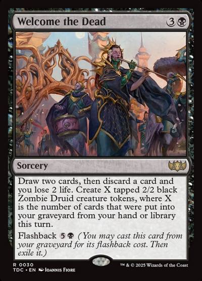 Welcome the Dead TDC-30 Tarkir: Dragonstorm Commander Magic card