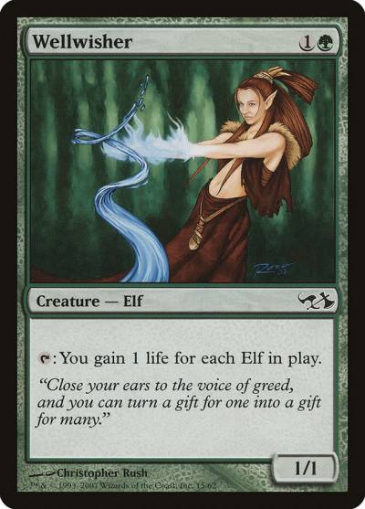 Wellwisher DD1-15 Duel Decks: Elves vs. Goblins Magic card