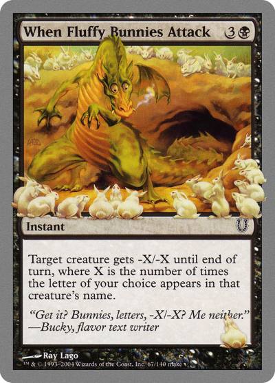 When Fluffy Bunnies Attack UNH-67 Unhinged Magic card