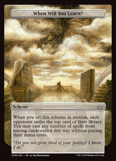 When Will You Learn? DSC-358 Duskmourn: House of Horror Commander Magic card