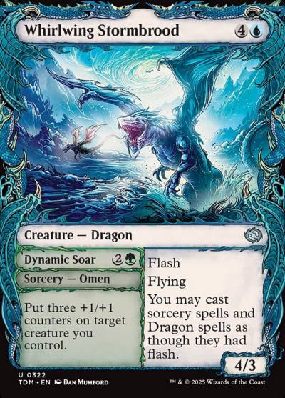 Whirlwing Stormbrood // Dynamic Soar TDM-322 Tarkir: Dragonstorm Magic card