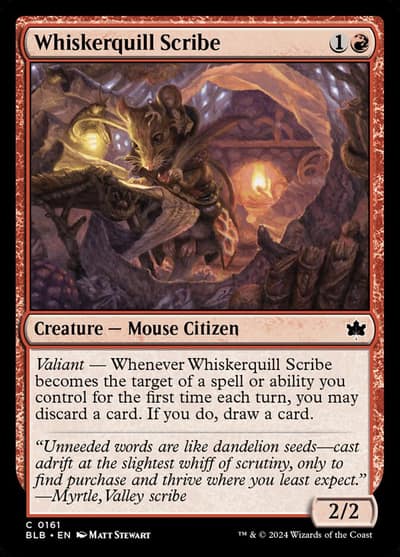 Whiskerquill Scribe 161 Bloomburrow Magic card