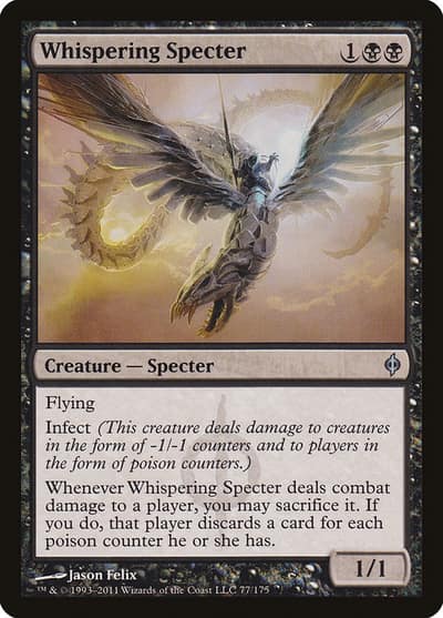 Whispering Specter 77 New Phyrexia Magic card