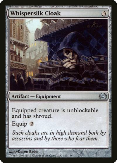 Whispersilk Cloak PC2-115 Planechase 2012 Magic card