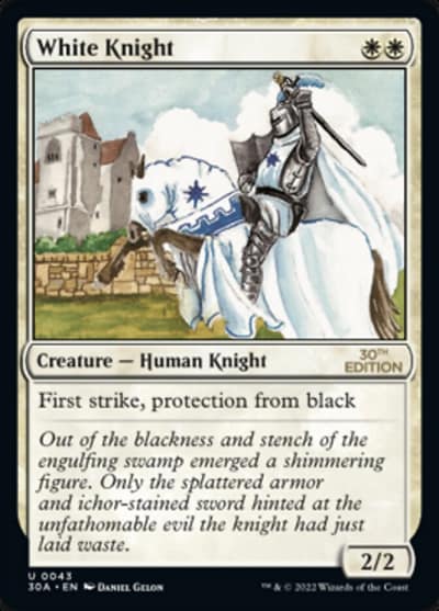 White Knight 30A-43 30th Anniversary Edition Magic card