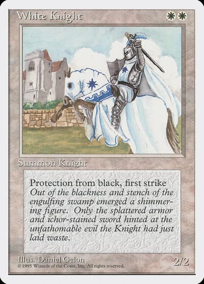 White Knight 4ED-56 Fourth Edition Magic card