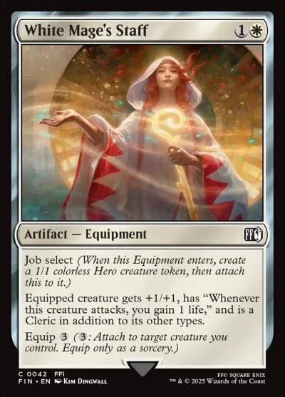 White Mage's Staff FIN-42 Final Fantasy Magic card