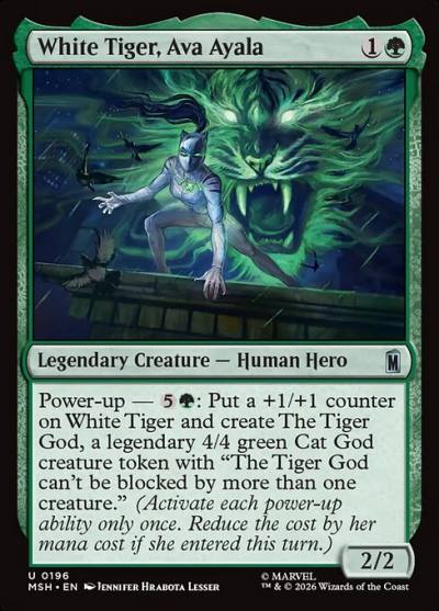 White Tiger, Ava Ayala MSH-196 Marvel Super Heroes Magic card