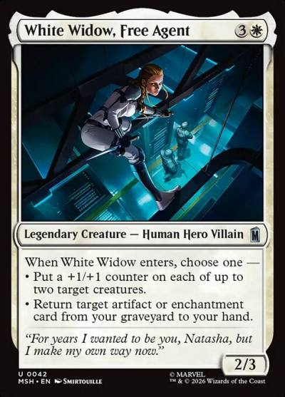 White Widow, Free Agent MSH-42 Marvel Super Heroes Magic card