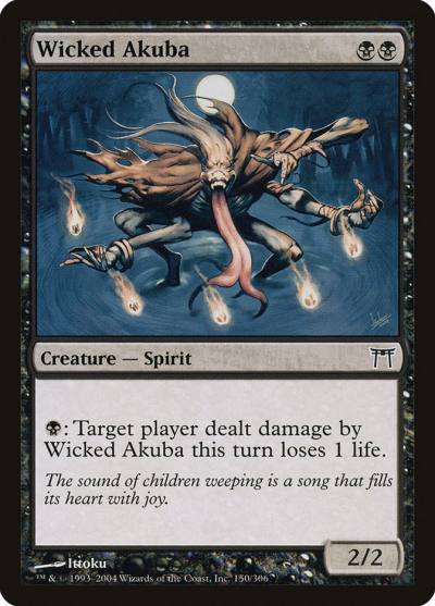 Wicked Akuba CHK-150 Champions of Kamigawa Magic card