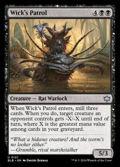 Wick's Patrol BLB-121 Bloomburrow Magic card