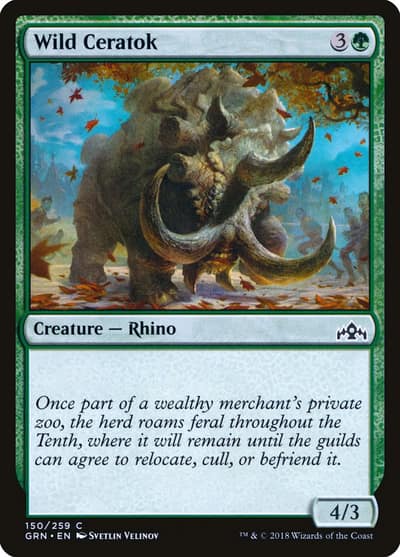 Wild Ceratok GRN-150 Guilds of Ravnica Magic card
