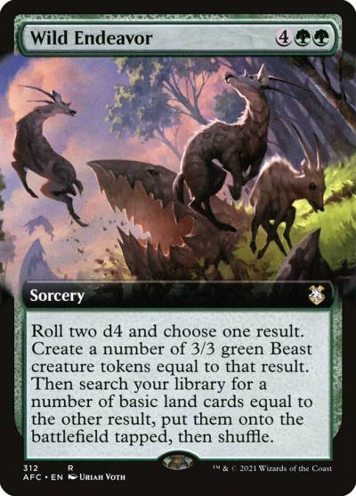 Wild Endeavor AFC-312 Forgotten Realms Commander Magic card