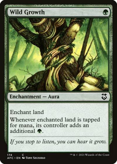 Wild Growth AFC-174 Forgotten Realms Commander Magic card