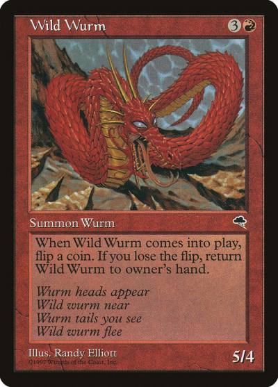 Wild Wurm TMP-212 Tempest Magic card