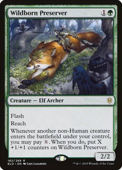 Wildborn Preserver ELD-182 Throne of Eldraine Magic card