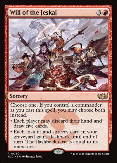 Will of the Jeskai TDC-40 Tarkir: Dragonstorm Commander Magic card