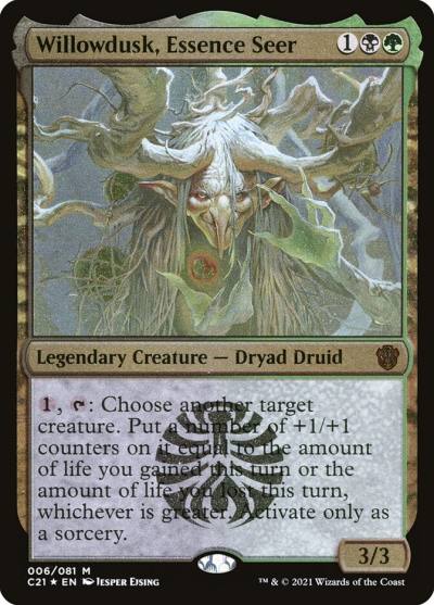 Willowdusk, Essence Seer OC21-6 Commander 2021 Display Commanders Magic card