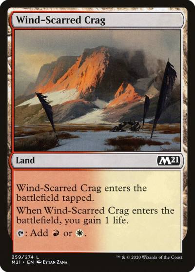 Wind-Scarred Crag M21-259 Core Set 2021 Magic card