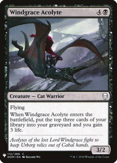Windgrace Acolyte PLST-DOM-112 The List Magic card