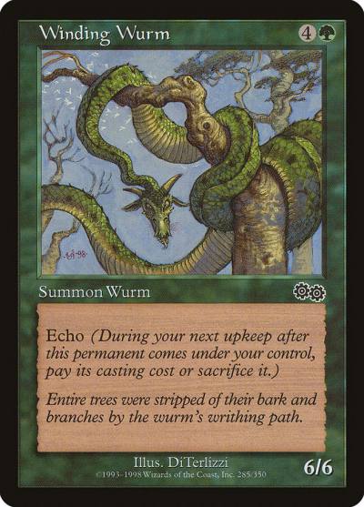 Winding Wurm 285 Urza's Saga Magic card