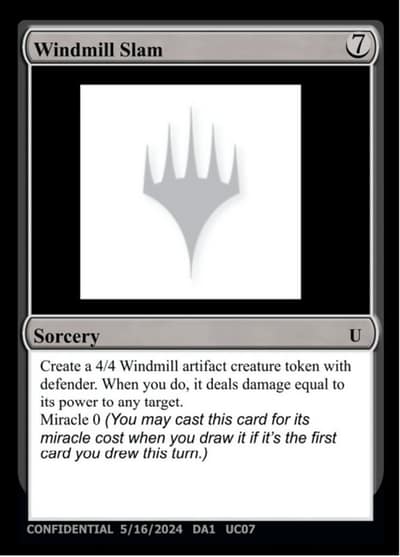 Windmill Slam UNK-UC07 Unknown Event Magic card