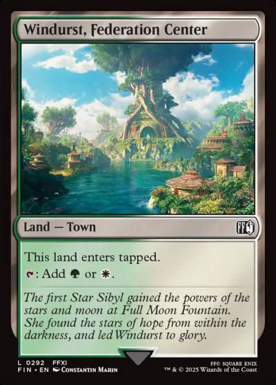 Windurst, Federation Center FIN-292 Final Fantasy Magic card