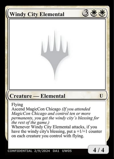 Windy City Elemental UW05b Unknown Event Magic card