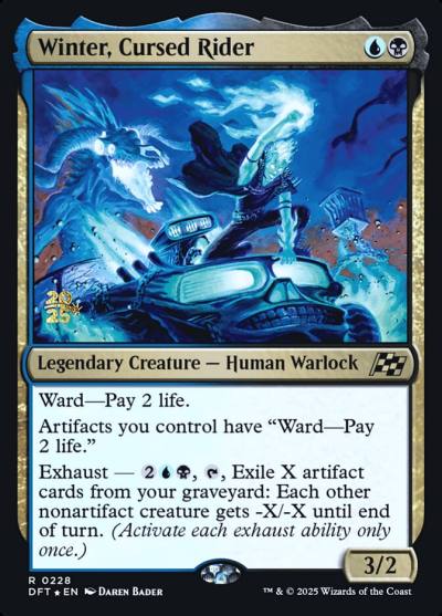 Winter, Cursed Rider PDFT-228S Aetherdrift Promos Magic card