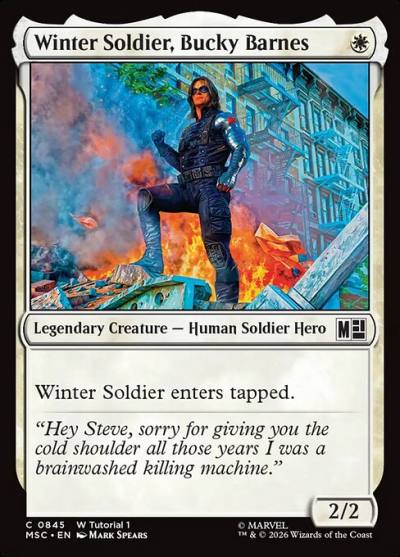 Winter Soldier, Bucky Barnes MSC-845 Marvel Super Heroes Commander Magic card