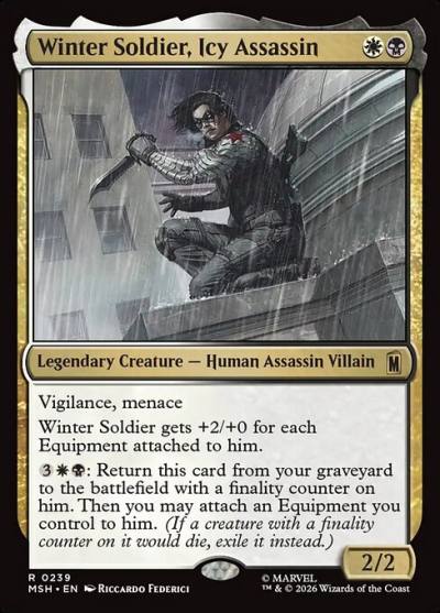 Winter Soldier, Icy Assassin MSH-239 Marvel Super Heroes Magic card