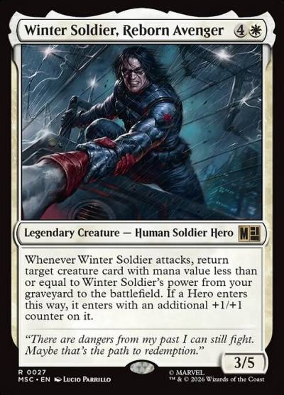 Winter Soldier, Reborn Avenger MSC-27 Marvel Super Heroes Commander Magic card