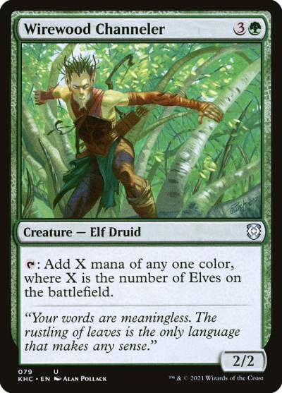 Wirewood Channeler KHC-79 Kaldheim Commander Magic card