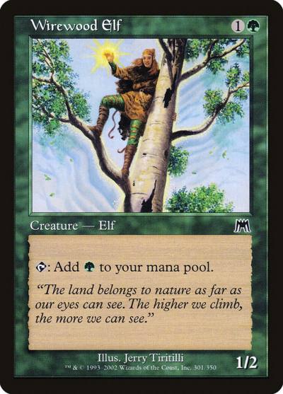 Wirewood Elf 301 Onslaught Magic card