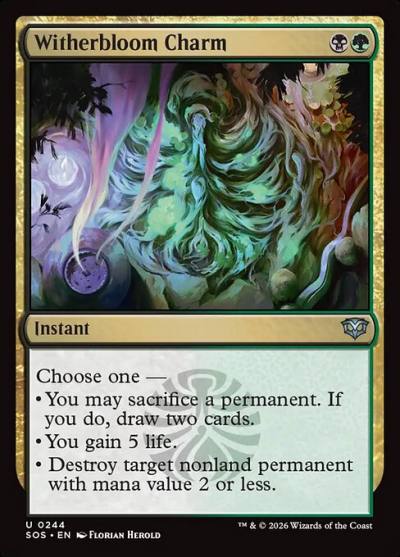 Witherbloom Charm SOS-244 Secrets of Strixhaven Magic card