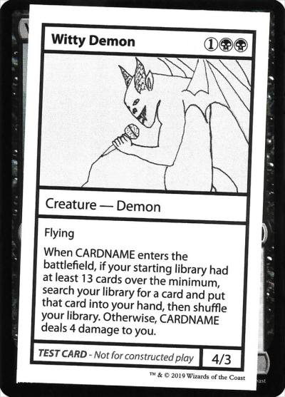 Witty Demon CMB2-50 Mystery Booster Playtest Cards 2021 Magic card