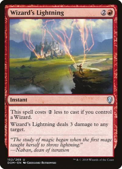 Wizard's Lightning DOM-152 Dominaria Magic card