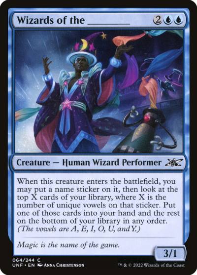 Wizards of the _____ UNF-64 Unfinity Magic card