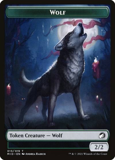Wolf TMID-13 Innistrad: Midnight Hunt Tokens Magic card