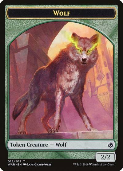 Wolf TWAR-15 War of the Spark Tokens Magic card