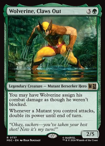 Wolverine, Claws Out 737 Marvel Super Heroes Commander Magic card