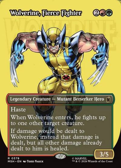 Wolverine, Fierce Fighter MSH-378 Marvel Super Heroes Magic card