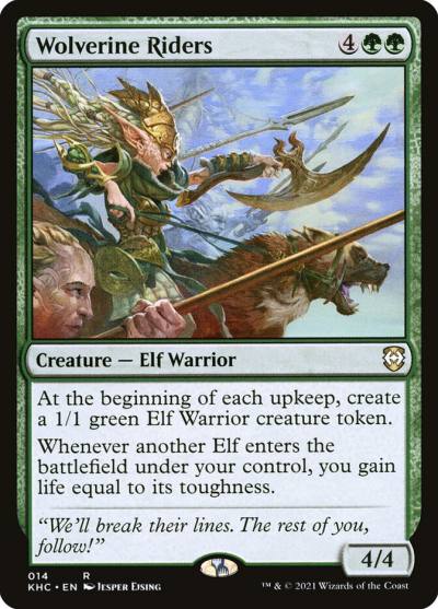 Wolverine Riders KHC-14 Kaldheim Commander Magic card