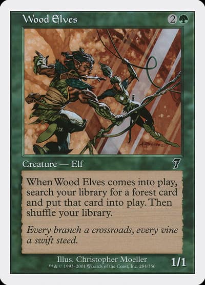Wood Elves 7ED-284 Seventh Edition Magic card