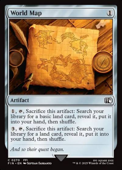World Map FIN-270 Final Fantasy Magic card