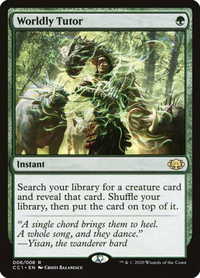 Worldly Tutor CC1-6 Commander Collection: Green Magic card